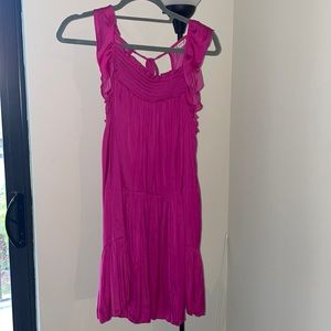 Magenta Open Back Dress